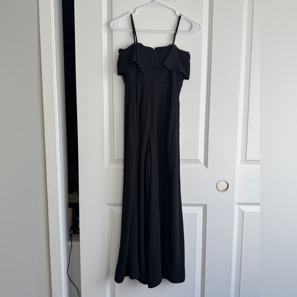 Chelsea28 black strapless jumpsuit with ruffles and sweetheart neckline - Picture 5 of 8